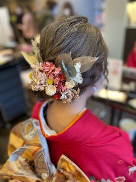 スーパーカット キタサンジュウニショップ(SUPER CUT KITA32SHOP) 成人式　ヘアアレンジ　シニヨンアレンジ　振袖