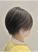 20代30代40代小顔ハンサムショートオリーブアッシュ