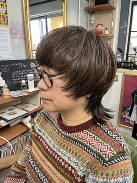 ピエスデシュブー(piece des cheveux) マッシュウルフとインナーカラーローライト