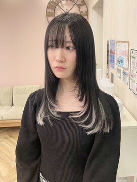 シュガー ヘアアンドネイル 仙台(SUGAR) 顔周りレイヤーホワイトブロンド