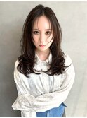 【小顔レイヤーカット】姫カットレイヤー/くすみベージュ