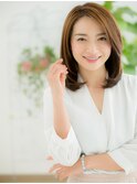 綾瀬/髪質改善/うるツヤ髪コーラルオレンジ×内巻きワンカールl