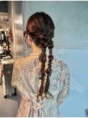 【ツインポニーテール】結婚式/銀座/ヘアセット/アレンジ