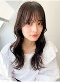髪質改善カラーくびれ巻き髪ロング艶髪チョコレートブラウン