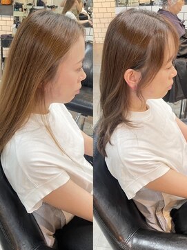 チュチュ(chuchu) ブリーチなしダブルカラー/韓国/顔まわり/レイヤー/東久留米