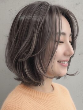 トゥルートラスト 和戸店(True Trust) ミディアムレイヤー×ハイライト オリーブベージュ