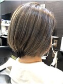 大人ガーリー/ダークアッシュ/似合わせカット/ミディアムレイヤ