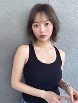 Moalana 名古屋 栄/髪質改善/縮毛矯正/レイヤー【モアラナ】 ダークパープル/レイヤーボブ/顔周りレイヤー/レイヤーカット