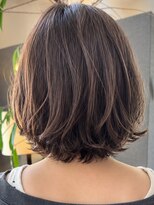 トップヘアー ガーデンヴィラ 安城(Garden Villa)&nbsp;安城大人可愛いくびれ外ハネボブ艶ベージュ白髪ぼかし40代50代