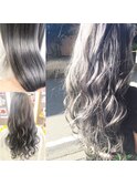 派手髪グレイヘアー