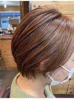 ヨシデン 丸みショート×オレンジベージュ