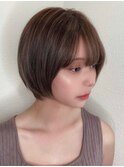 ハイライトショートボブ