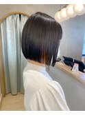 黒髪でもかわいい前下がりボブ【久保田夢美】横浜イメチェン