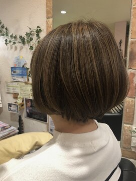 ドゥ スタイル 三国ヶ丘店(Duex Style) 【白髪ぼかし】部分で効果的に、ブリーチハイライト×ONカラー