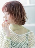 春パーマシースルーバングくせ毛風波巻きボブc3上尾20代30代40代