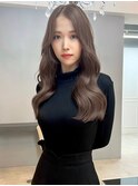 ベージュグレー黒髪レイヤーくびれヘア小顔10代20代30代40代