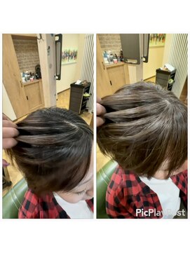 ラゴム(Lagom) 白髪ぼかしに人気☆脱白髪染めカラー