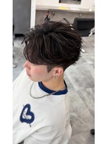 オム ブランシェ(HOMME BLANCHE’)&nbsp;【Ryo】フェザーリバースパーマ×コンマバング