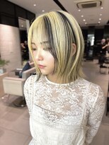 ステア ケース(stair case)&nbsp;韓国ミディアムレイヤーカット前髪顔まわりカット