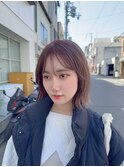 大人可愛い丸みボブピンク20代ラベンダーベージュピンク
