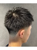 フェードベリーショート/ダークアッシュ/刈り上げツーブロック