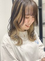 サロンドフィール 永山店(Salon de feel)&nbsp;#ミディアム#ゴールドベージュ#アンブレラカラー#秋冬カラー