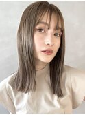 【PARK】ブラントストレート×オリーブベージュ