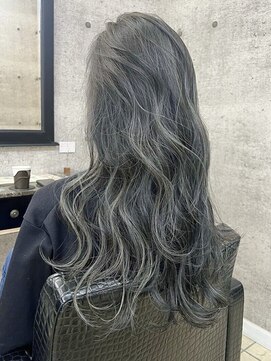 ラフヘアデザイン(Raf hair design) バレイヤージュコントラストハイライトミルクティーベージュ