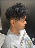 メンズショートパーマツイストパーマスパイラルパーマ刈り上げ