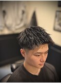 爽やかツーブロック刈り上げ【アップバングショート】