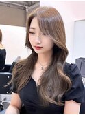 韓国風レイヤーカット顔まわりくびれオルチャン堀江