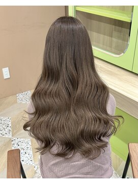 ノー バイ イオエ 西梅田(no. by ioe) ブリーチなしカラー/髪質改善/ミルクティーベージュ/小顔ヘア