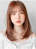 サイドバングうるツヤ結べるボブミニウルフナチュラルカール