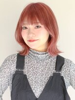 ガリカ 両国(Gallica)&nbsp;くびれミディアムにシースルーバング x ダスティピンク