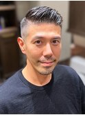 40代メンズ50代メンズベリーショート短髪ツーブロックバーバー