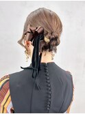 オリーブベージュロングおくれ毛前髪カット_ba576561