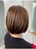 似合わせレイヤーショート/ミニマルボブ/白髪ぼかし/江坂