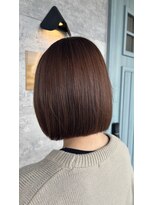 アリュメ 三重鈴鹿店(allum)&nbsp;ブラウンの収まるボブ/鈴鹿/白子/髪質改善 /ブリーチ/白髪ぼかし