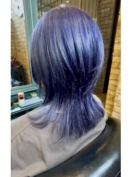 モナン 海老名(Monan) ブルーラベンダー　ブルーパープル　ウルフカット