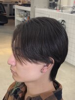テンション(tension) センターパートウルフニュアンスパーマ札幌大通バスセンター