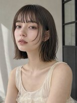 ユーフォリア 青山(Euphoria)&nbsp;グレージュロングヘアブリーチなしウルフパーマミディアムヘア◎