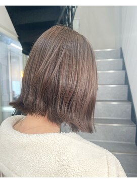 ニディー バイ デイジー(Nidee by Daisy) くびれヘア　メルティーカラーボブ　ミルクティーブラウン