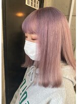 ラニヘアサロン(lani hair salon) 韓国っぽペールピンク/くびれヘアビタミンカラー