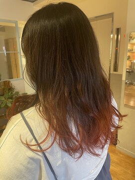 オリバ ヘアー(OLIBA HAIR) オレンジな裾カラー!