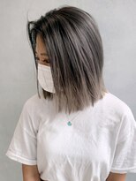 アルバム 池袋(ALBUM) バレイヤージュグレージュ_外ハネボブセクションカラー_ba403742