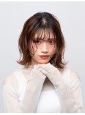 【BOB/SAYAKA】 まばらに前髪巻いて大人可愛い外ハネスタイル