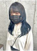 暗くしたいけど色味も欲しい。ブルー強めブラック　表参道美容室