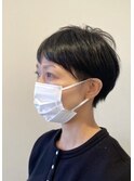 短めバングショートスタイル