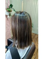 ロッソバイアルター 鎌取(ROSSO by aL-ter)&nbsp;マチルダボブ/ピンクベージュ/インナーグレージュ 石橋奈津子