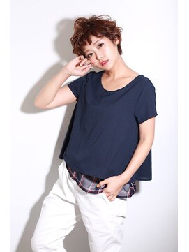 アディクト イースト 東陽町東口(addict EAST) くせ毛風スタイリング＿コンパクトショート＿ブラウン［東陽町］